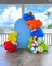 140pcs Summer Tropical Balloon Garland Arch Kits with Beach Balls